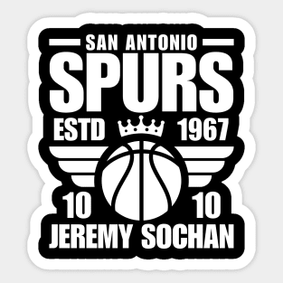 San Antonio Spurs Jeremy Sochan 10 Basketball Retro Sticker